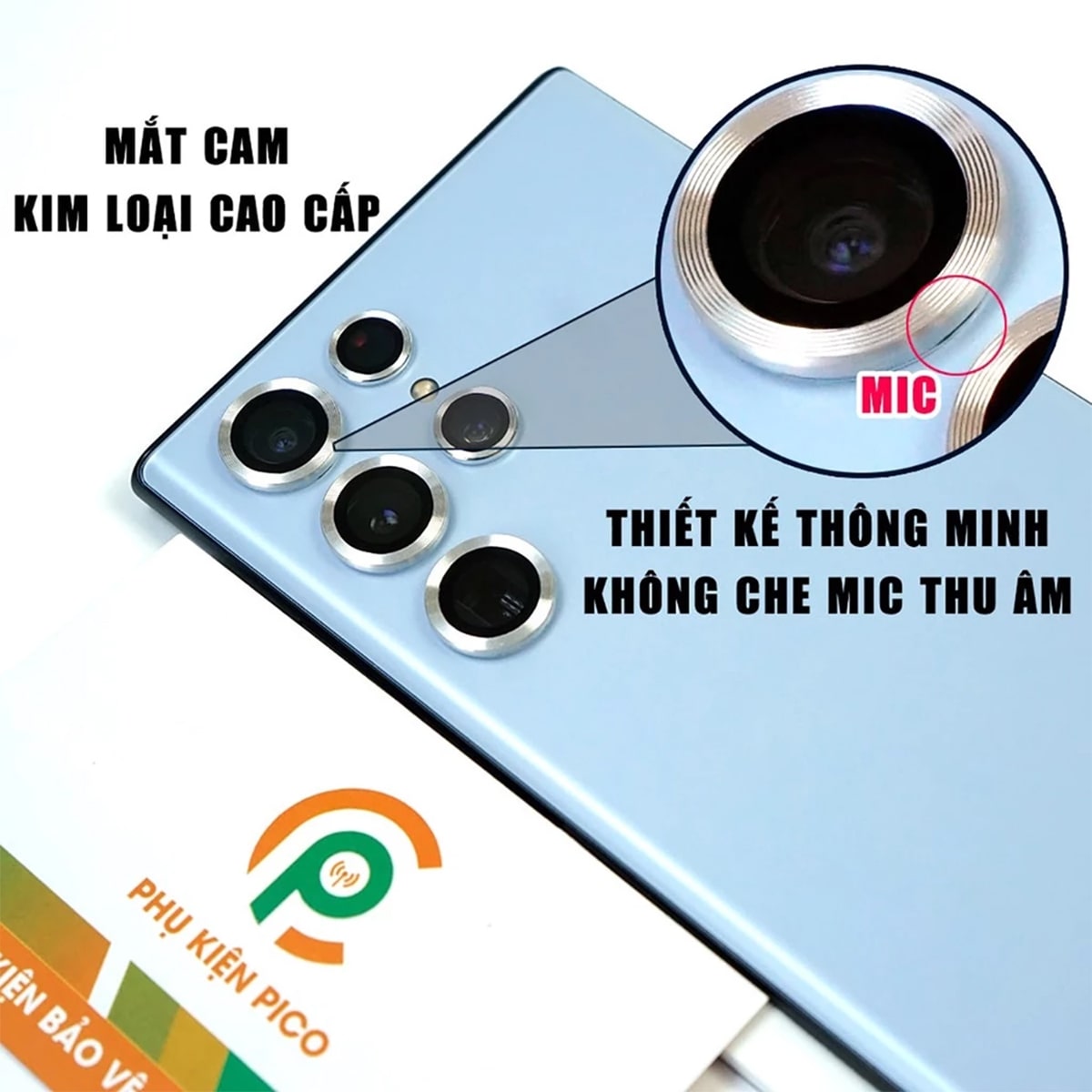 Dán mắt camera Samsung Galaxy S25 Ultra có kính cường lực chống trầy xước va đập bảo vệ camera