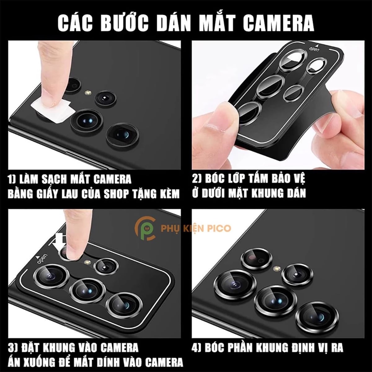 Dán mắt camera Samsung Galaxy S25 Ultra có kính cường lực chống trầy xước va đập bảo vệ camera