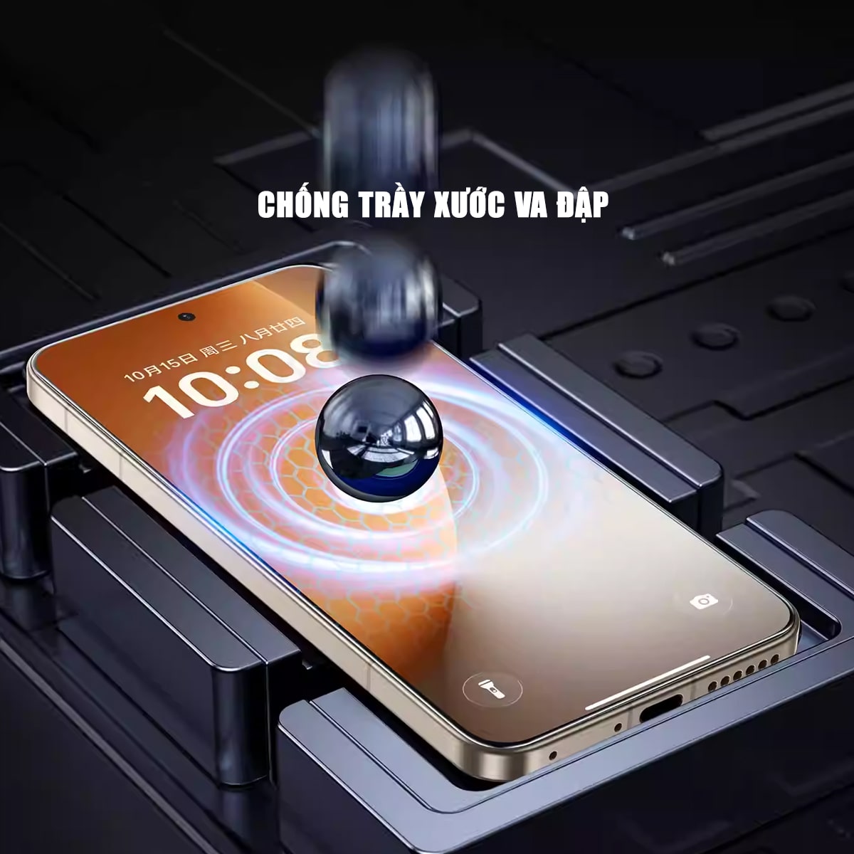 Kính cường lực Honor Power trong suốt không viền đen full màn hình Smart Devil có khung hỗ trợ dán