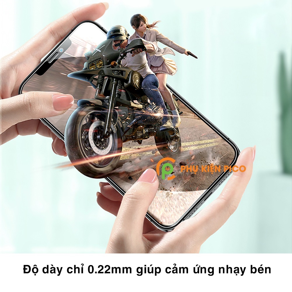 Kính cường lực dùng cho Iphone 12 Pro Max full màn hình trong suốt không viền đen chống trầy xước va đập