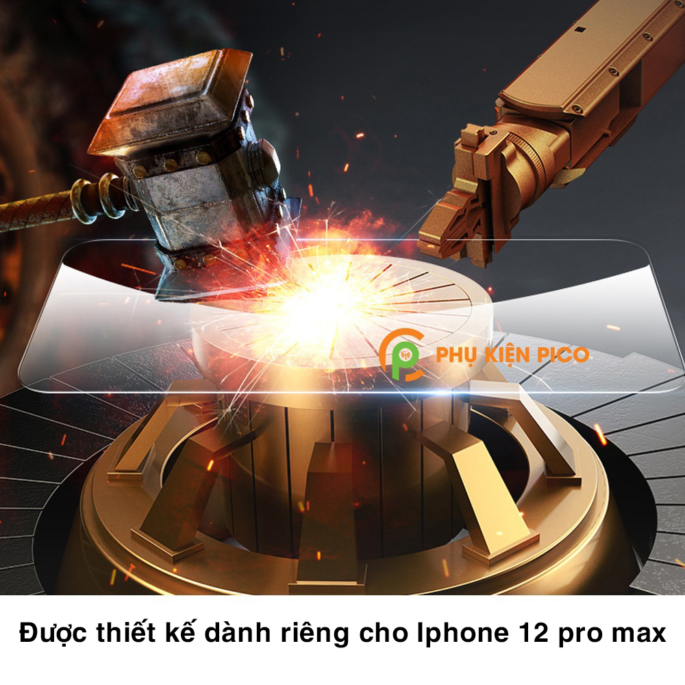 Kính cường lực dùng cho Iphone 12 Pro Max full màn hình trong suốt không viền đen chống trầy xước va đập