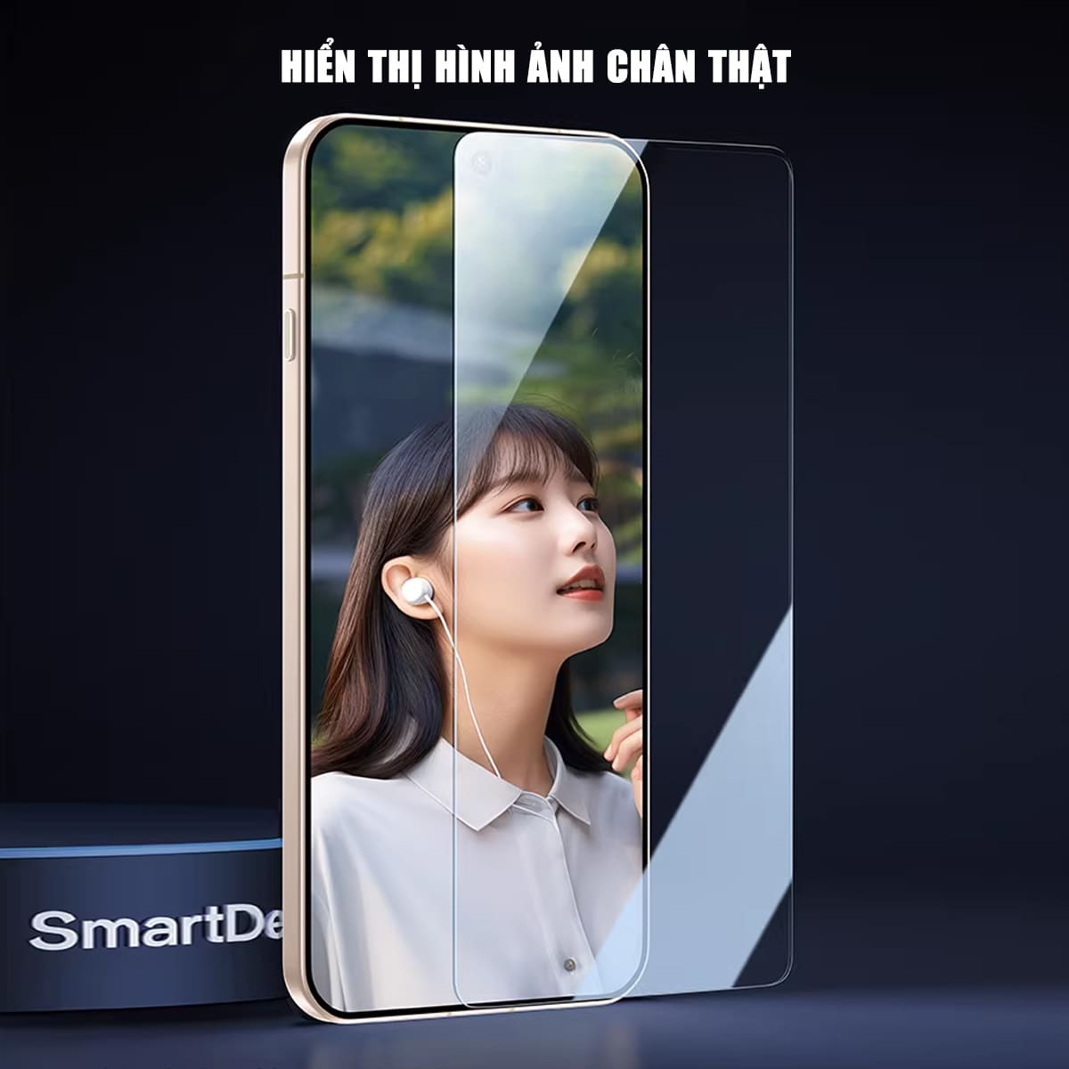 Kính cường lực Oneplus Ace 6 trong suốt không viền đen Full màn hình Smart Devil có khung hỗ trợ dán