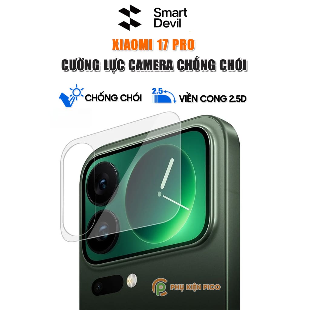 Kính cường lực màn hình phụ và camera Xiaomi 17 Pro chống chói AR Anti-Reflection Smart Devil chống trầy xước va đập