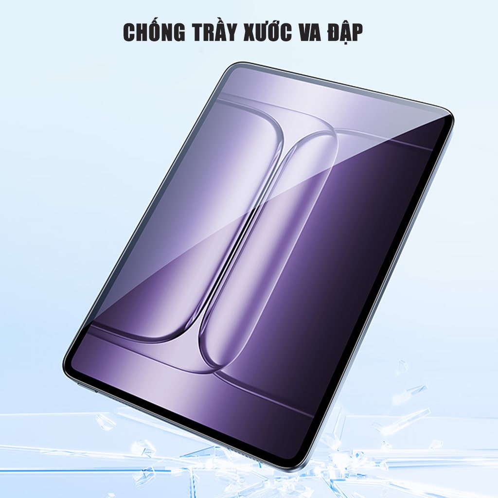 Kính cường lực Oneplus Pad 3 Pro full màn hình không viền đen hãng Smart Devil có khung hỗ trợ dán