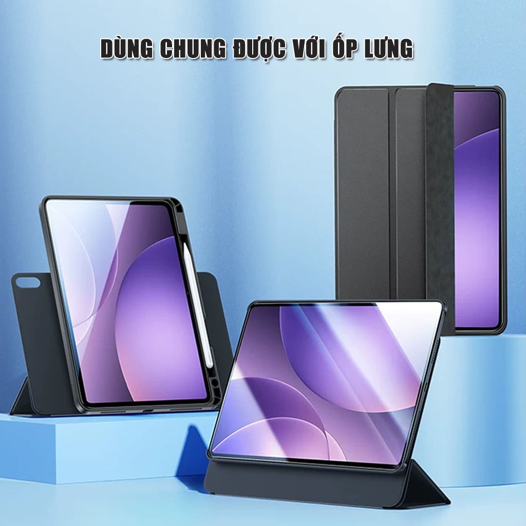 Kính cường lực Oppo Pad 5 Pro 13.2 Inch Smart Devil full màn hình trong suốt không viền đen có khung hỗ trợ dán
