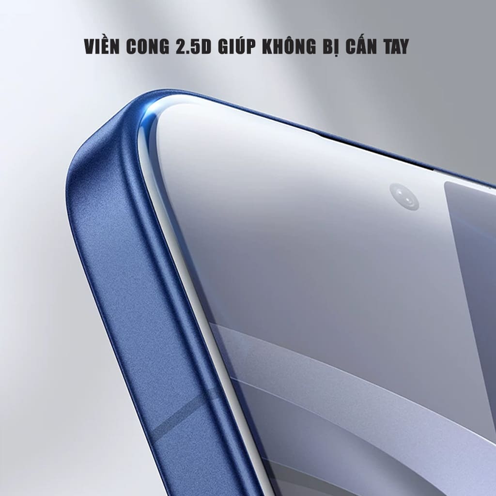 Kính cường lực SmartDevil full màn hình không viền đen trên điện thoại thực tế