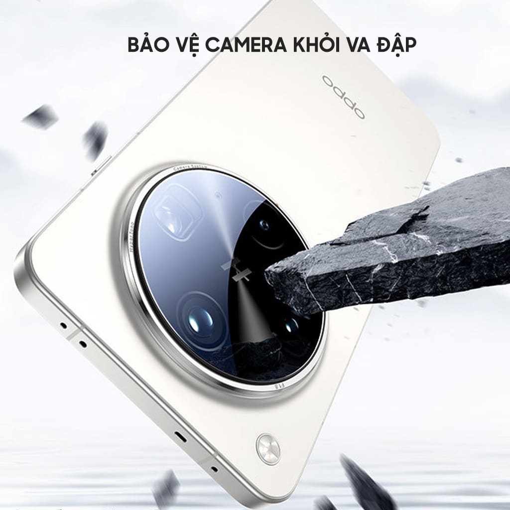 Kính cường lực camera Oppo Find X8 Ultra thấu kính nổi 3D Smart Devil độ cứng 9H trong suốt chống trầy xước va đập