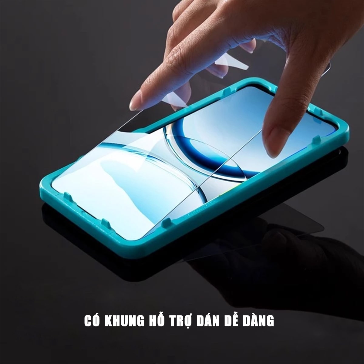 Kính cường lực Vivo iQOO 15T trong suốt full màn hình không viền đen hãng Smart Devil có khung hỗ trợ dán