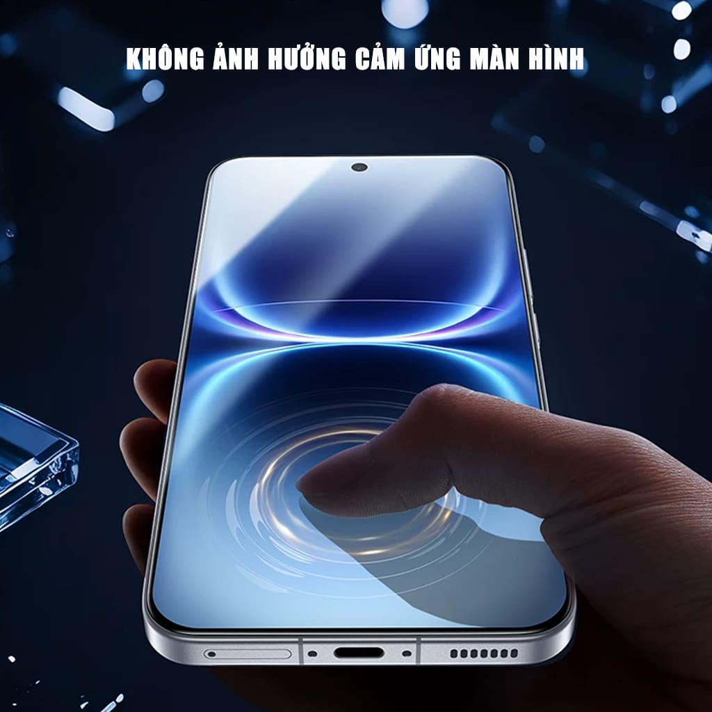 Kính cường lực Vivo iQOO 15T trong suốt full màn hình không viền đen hãng Smart Devil có khung hỗ trợ dán