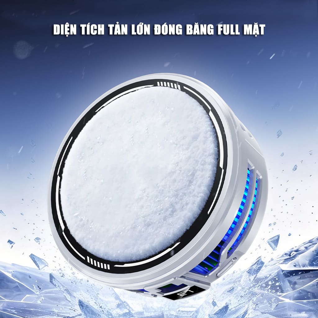 Quạt sò lạnh tản nhiệt điện thoại cao cấp TH20 Pro 9V AI kiểm soát nhiệt thông minh Led RGB làm lạnh nhanh không tụt FPS khi chơi game Mobile