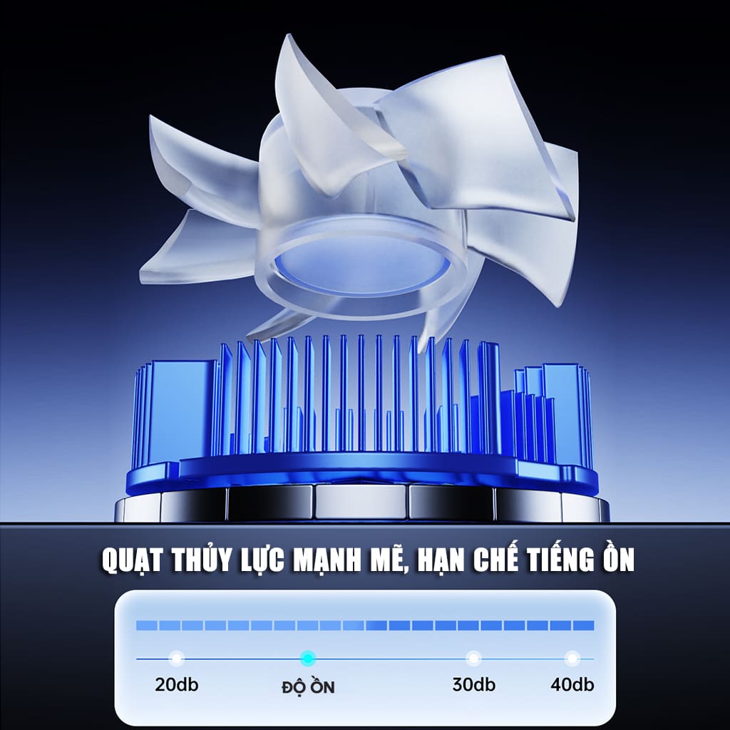 Quạt sò lạnh tản nhiệt điện thoại cao cấp TH20 Pro 9V AI kiểm soát nhiệt thông minh Led RGB làm lạnh nhanh không tụt FPS khi chơi game Mobile