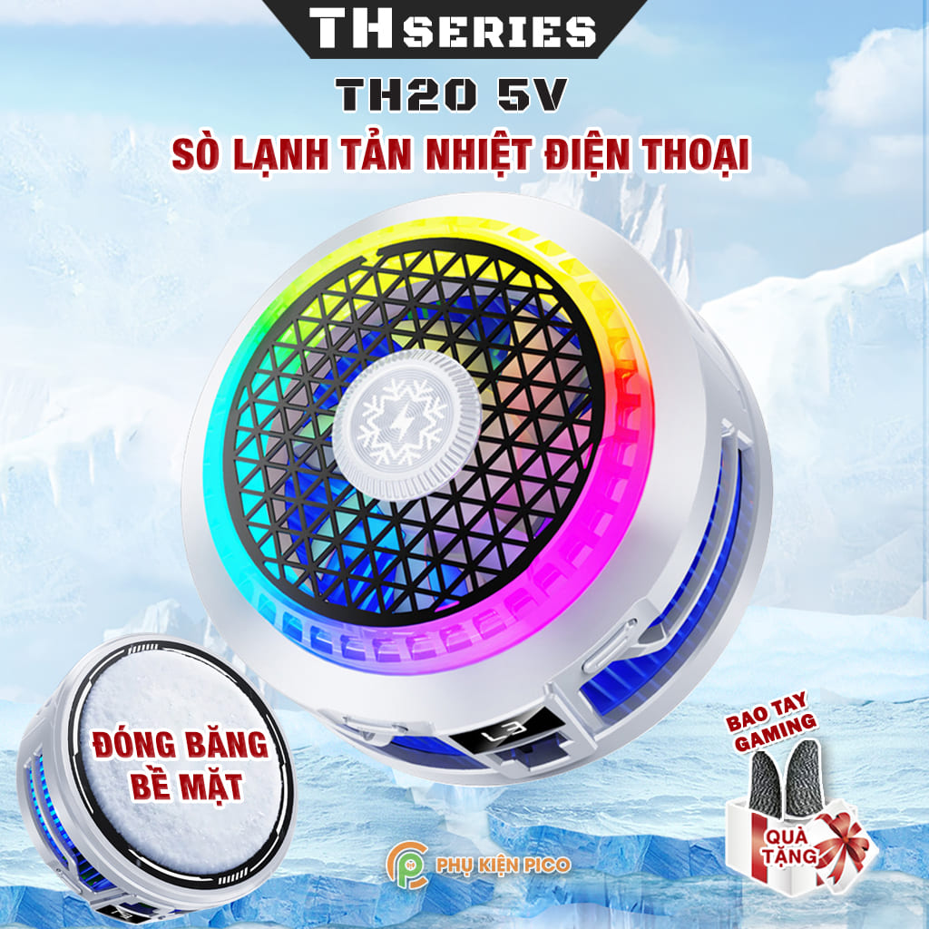 Quạt sò lạnh TH20 tản nhiệt điện thoại AI kiểm soát nhiệt thông minh giá rẻ