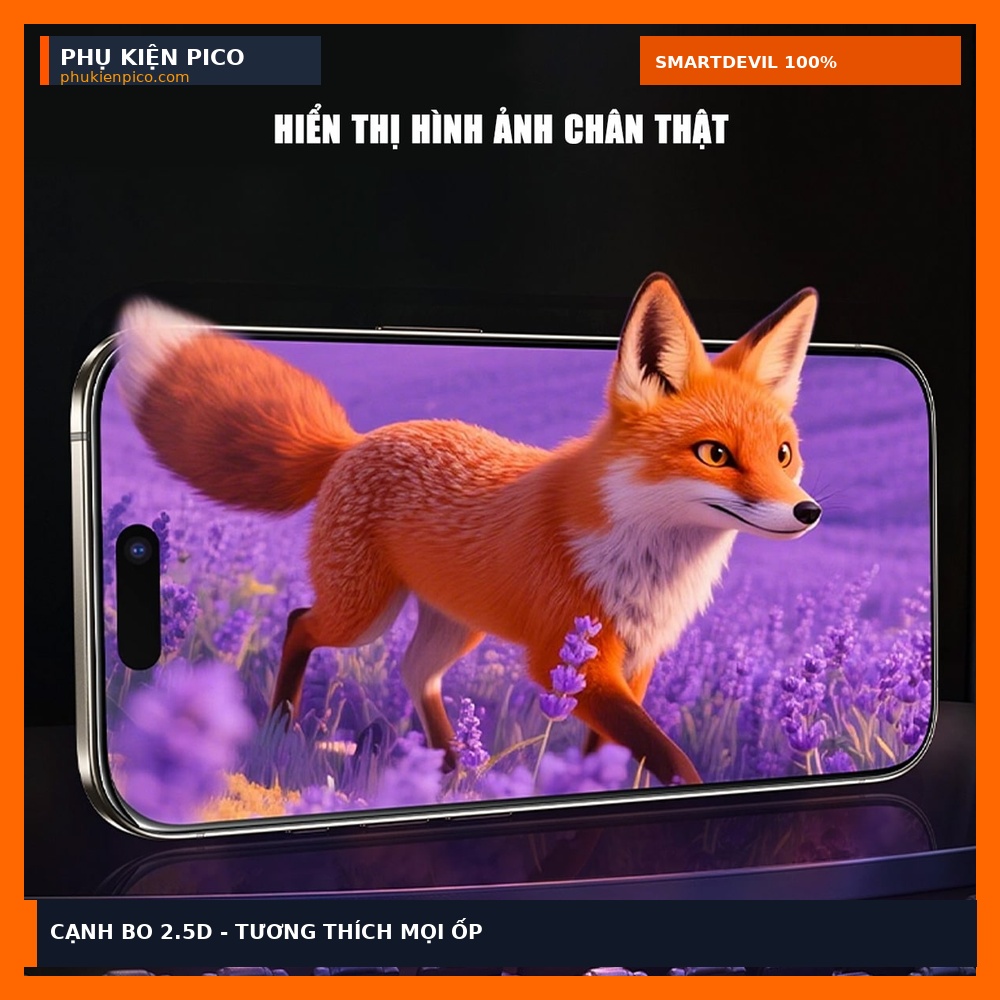 Kính cường lực iPhone 18 Pro bo cong 2.5D tương thích ốp lưng