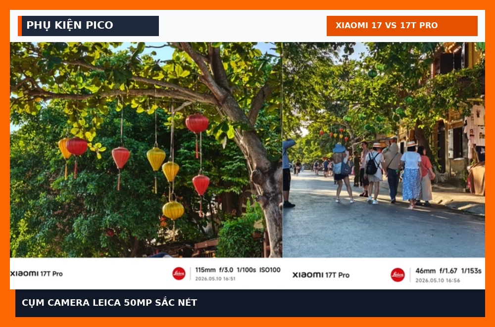 Cụm camera Leica 50MP sắc nét Phụ Kiện Pico