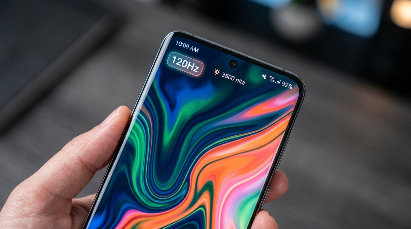Màn hình AMOLED 1.5K 120Hz sáng 3500 nits