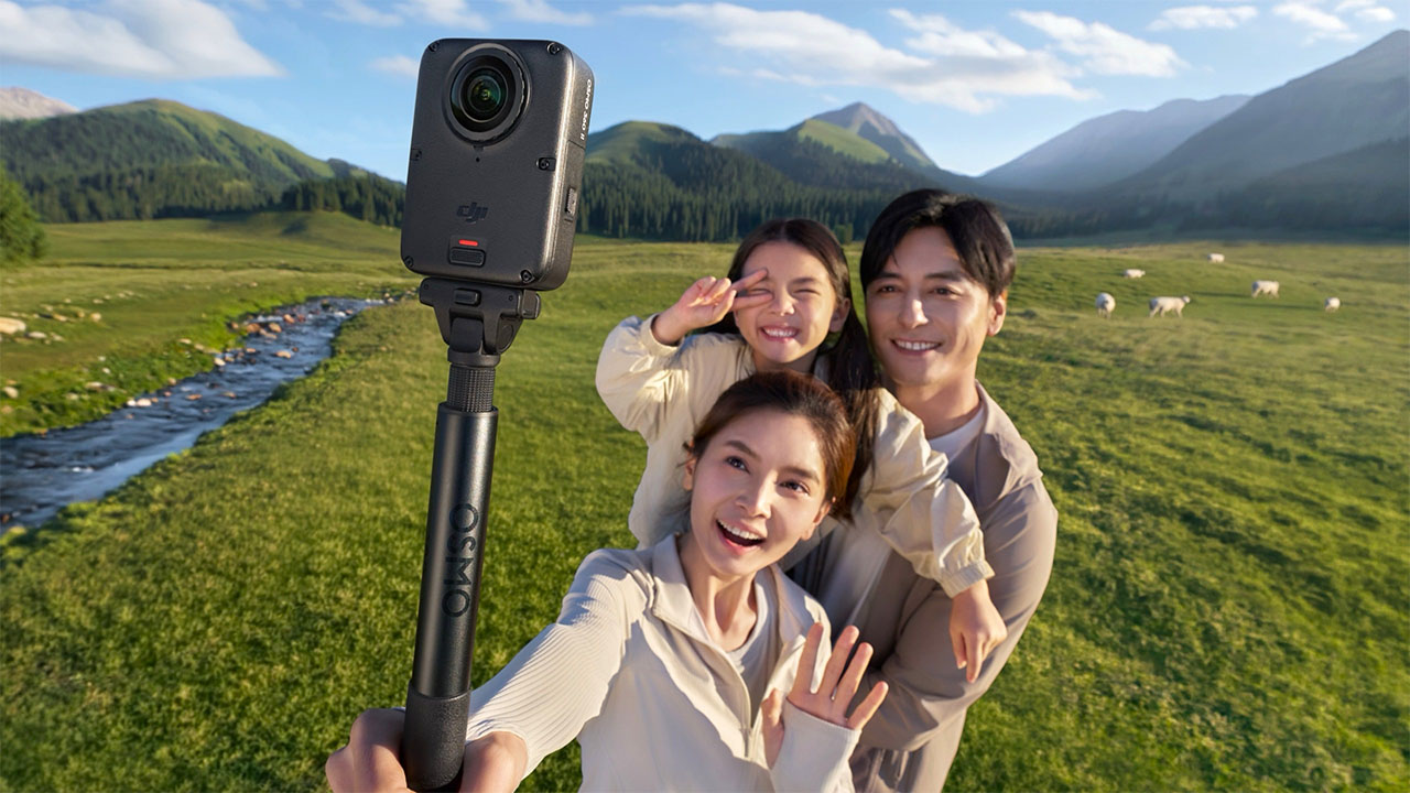 DJI Osmo 360 II thiết kế nhỏ gọn 183g ống kính mô-đun tháo rời