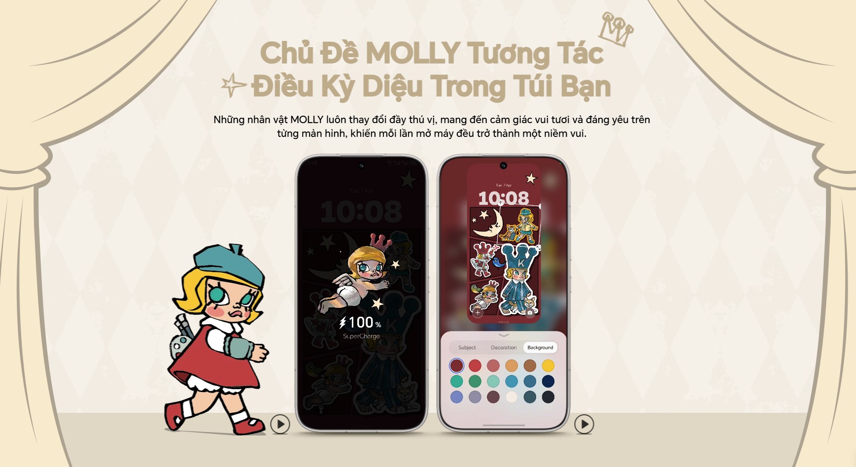 Giao diện chủ đề Molly trên HONOR 600 Pro