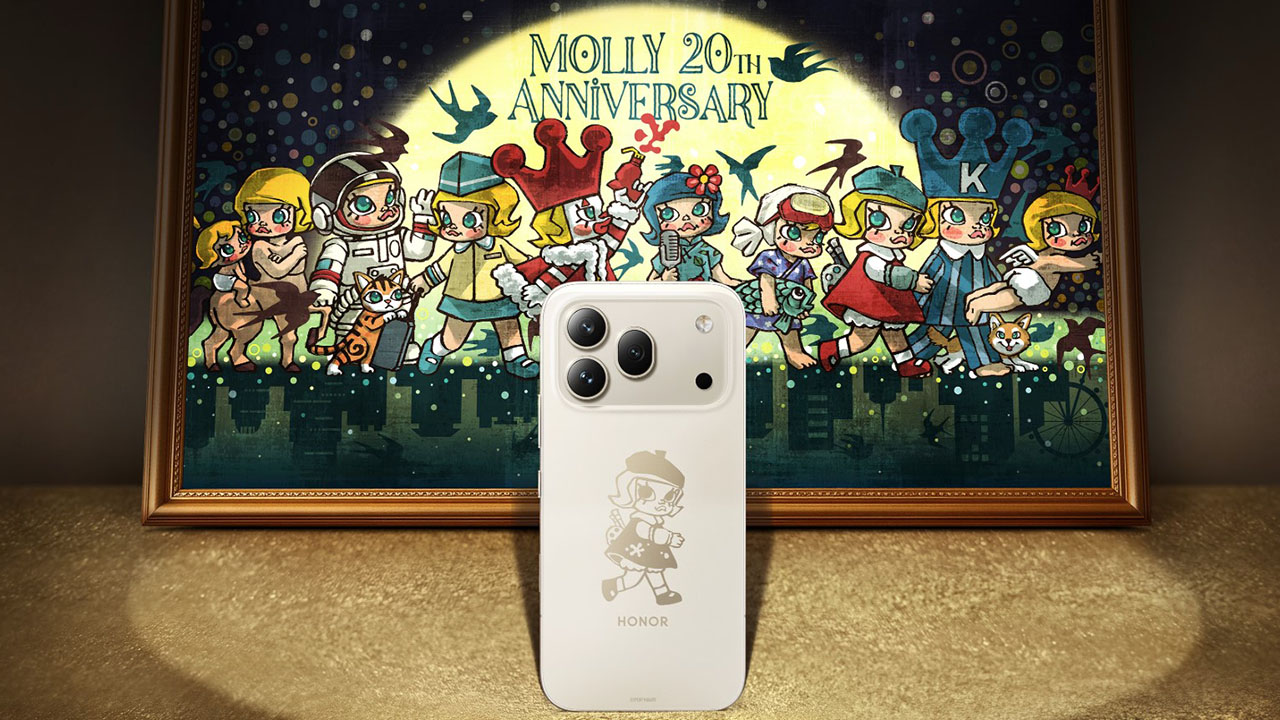 HONOR 600 Pro Molly màu trắng với họa tiết Molly