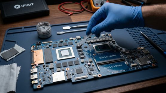 Hướng dẫn tra Thermal Putty và miếng dán tản nhiệt PTM7950 cho Laptop