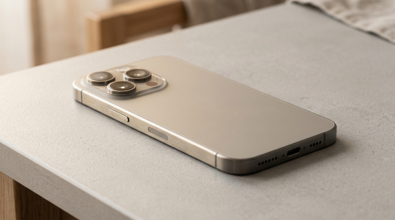 iPhone 15 Pro Max mặt lưng khung Titanium cổng USB-C camera telephoto 5x tetraprism