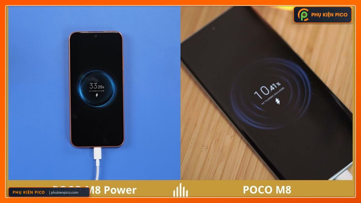 So sánh pin sạc POCO M8 Power và POCO M8