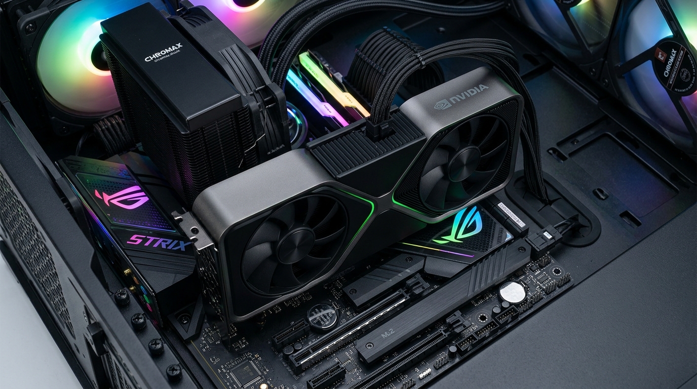 RTX 4060 Ada Lovelace lắp đặt trong hệ thống PC gaming