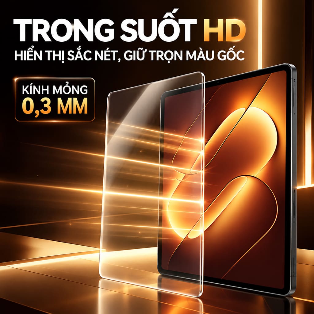 Kính cường lực Xiaomi Pad 9 Pro Max 13.3 Inch full màn hình chính hãng Smart Devil có khung hỗ trợ dán - Hình ảnh 3