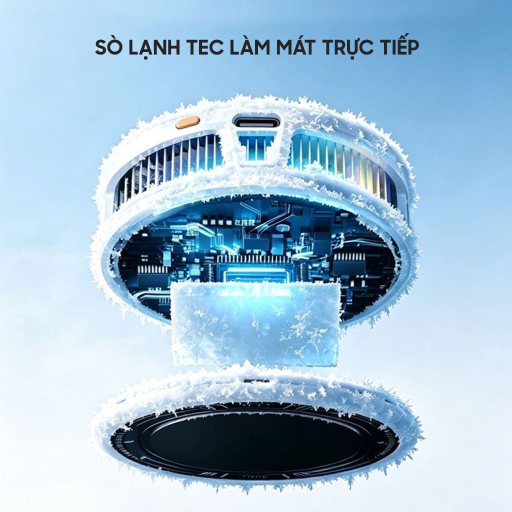 Quạt tản nhiệt điện thoại sò lạnh K10 AI ngàm kẹp rời màn hình hiển thị nhiệt độ Led RGB giảm nhiệt nhanh hỗ trợ tăng FPS Gaming - Hình ảnh 3