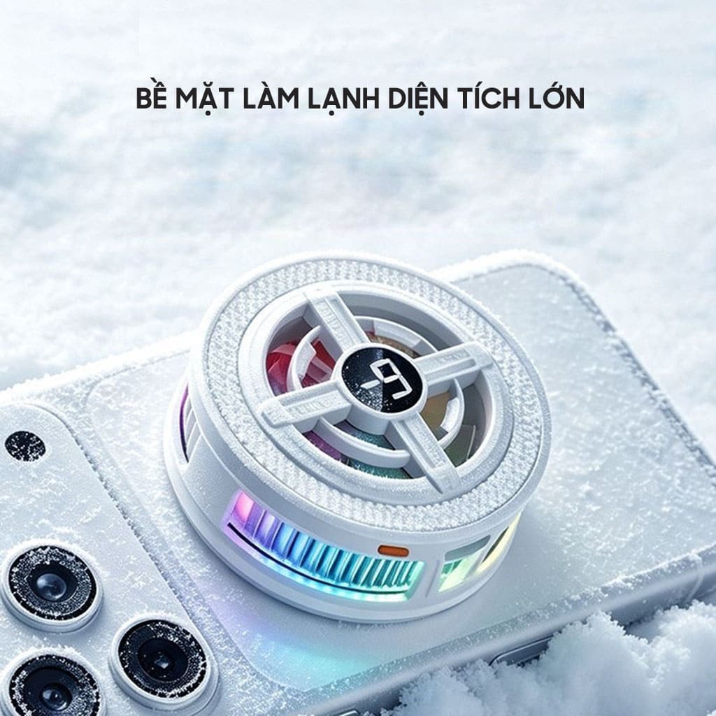 Quạt tản nhiệt điện thoại sò lạnh K10 AI ngàm kẹp rời màn hình hiển thị nhiệt độ Led RGB giảm nhiệt nhanh hỗ trợ tăng FPS Gaming - Hình ảnh 9