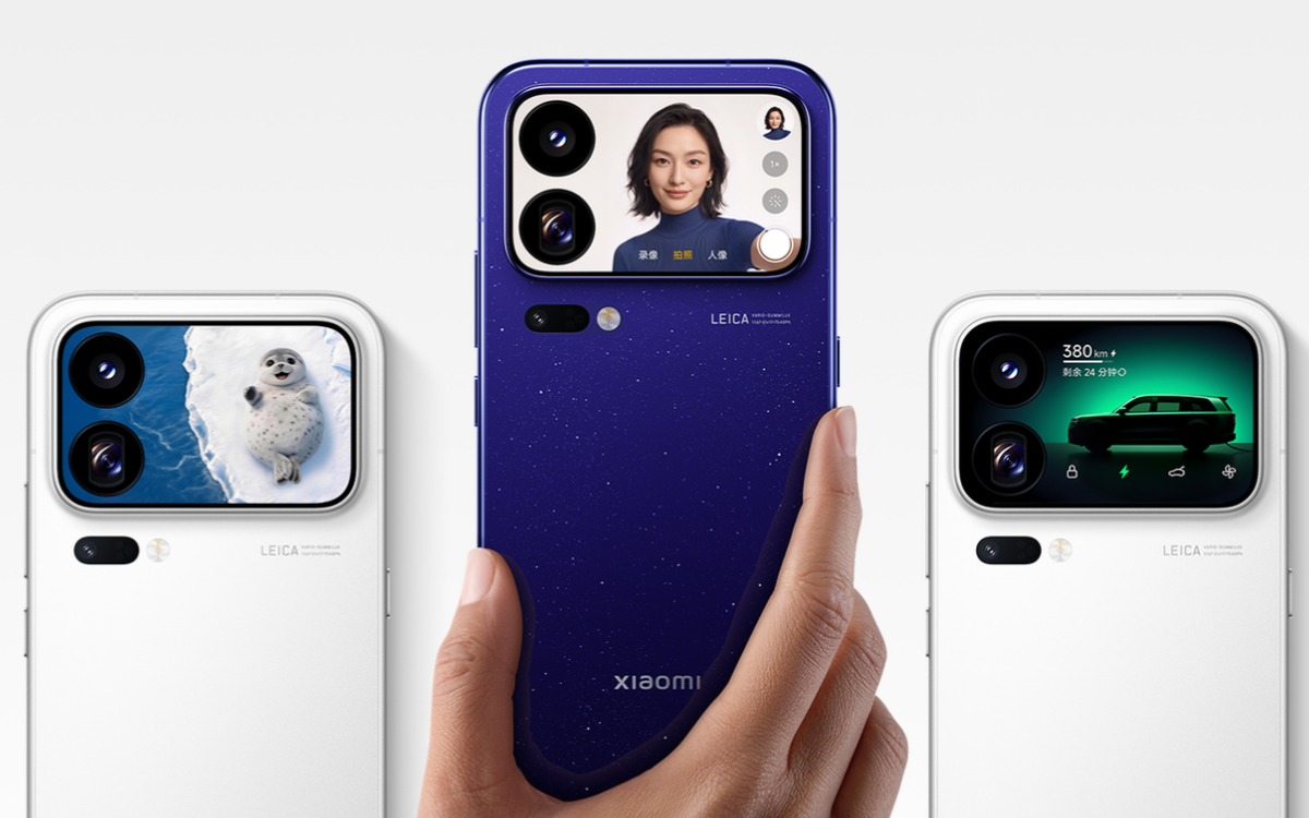 Xiaomi 18 Pro Max màn hình phụ AMOLED 2.9 inch mặt lưng