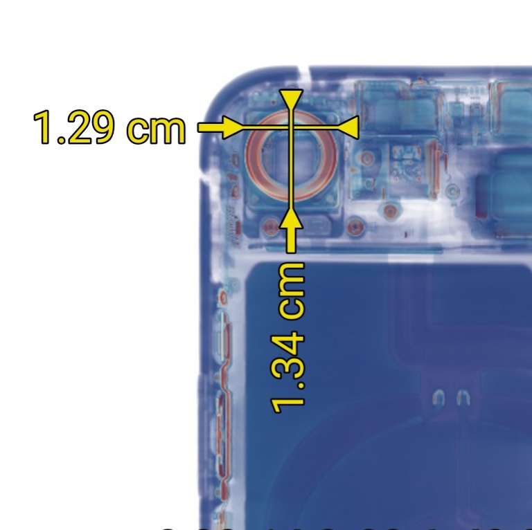Kích thước module camera chính trên iPhone 16e và 17e