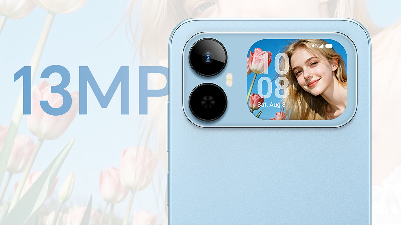 Màn hình phụ đóng vai trò kính ngắm viewfinder để selfie bằng camera sau 13MP