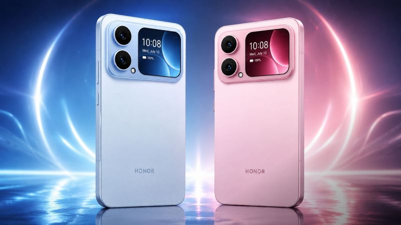 HONOR 700 Pro rò rỉ pin khủng 9000mAh camera 200MP và màn hình phụ mặt lưng