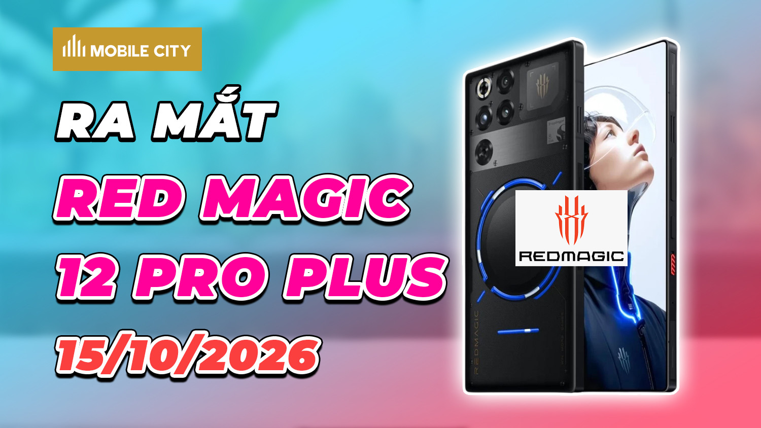 Poster chính thức ra mắt Red Magic 12 Pro Plus ngày 15 tháng 10 năm 2026