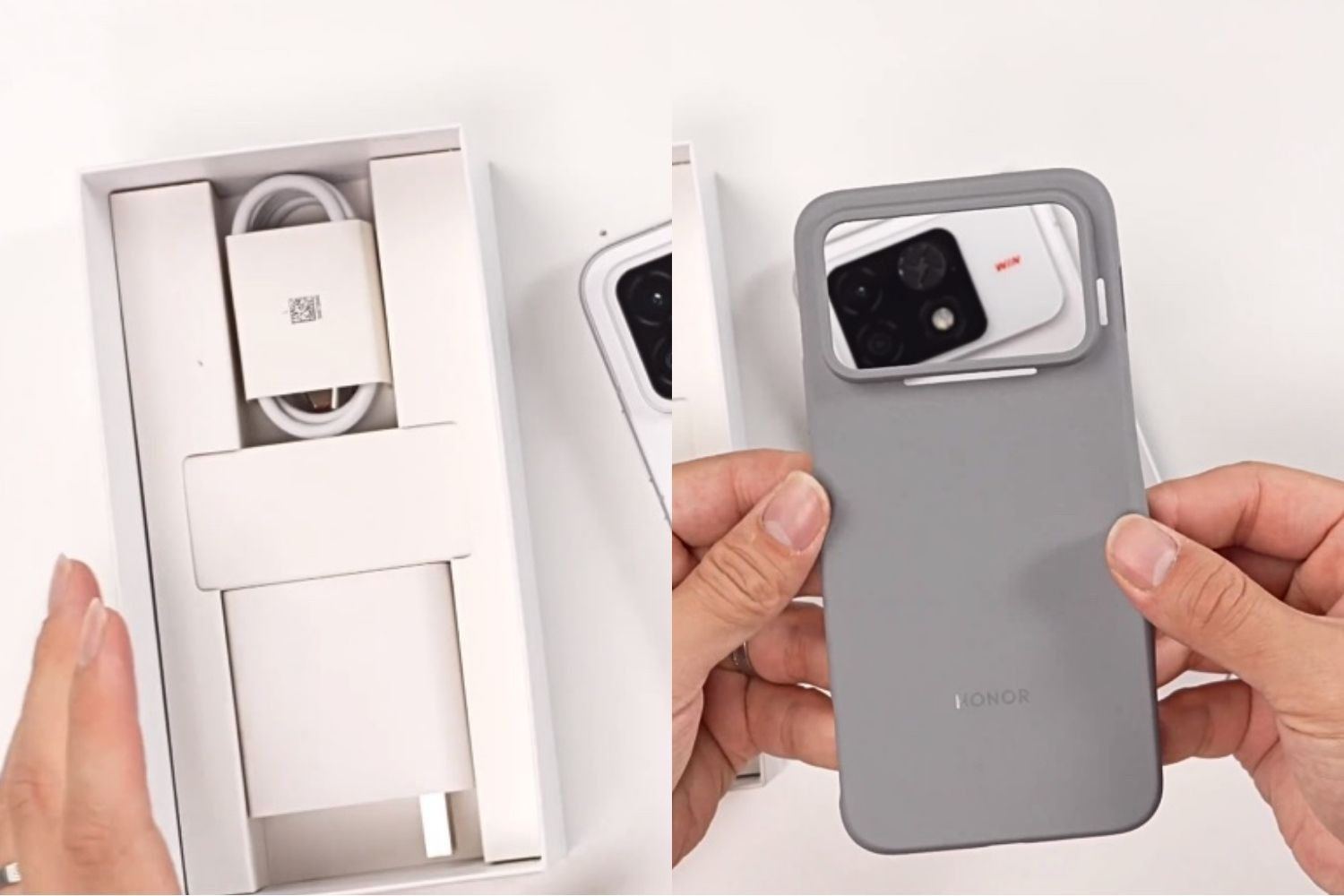 Trọn bộ phụ kiện củ sạc nhanh 100W cáp sạc ốp lưng của Honor WIN 2