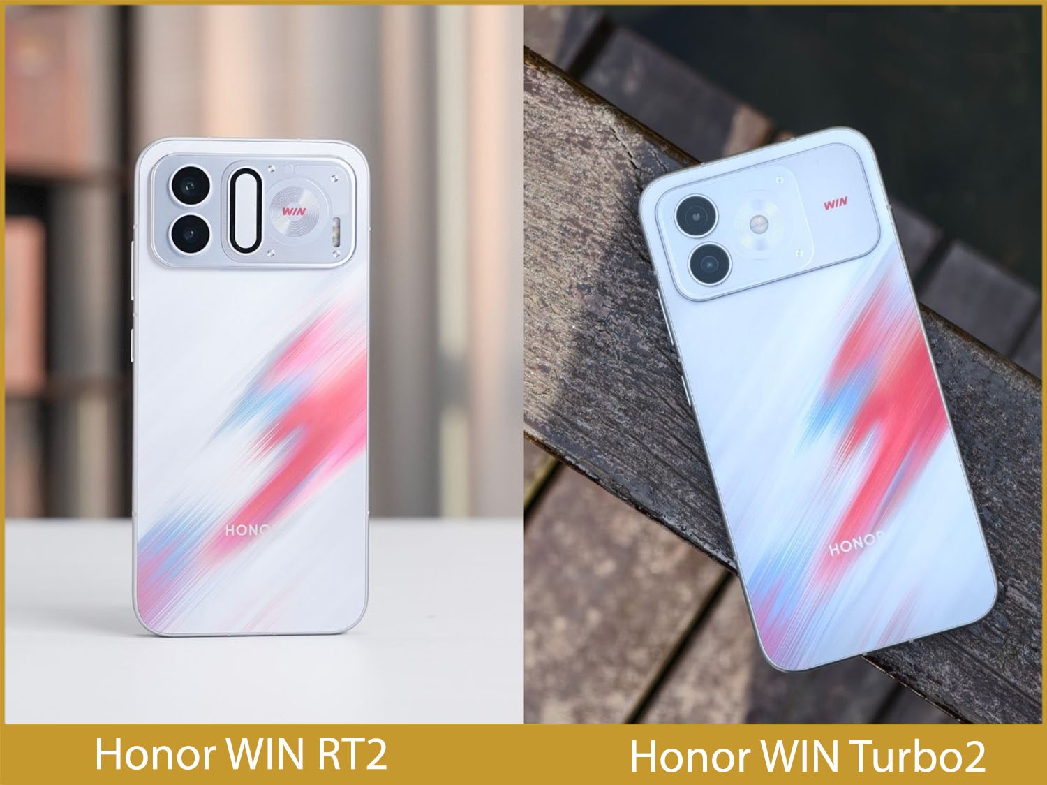 Thiết kế mặt lưng và cụm camera Honor WIN RT2 vs Honor WIN Turbo2