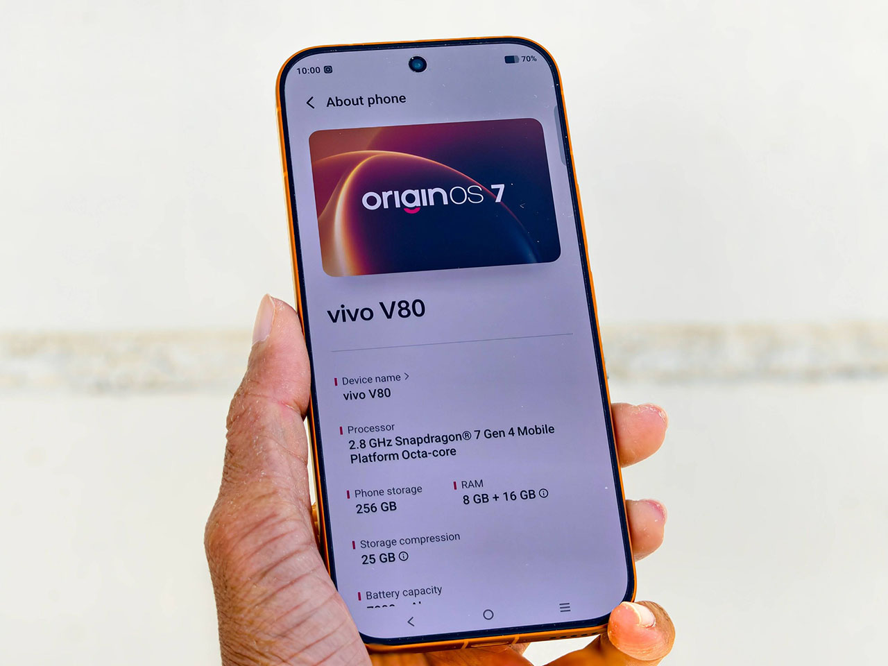 Điểm AnTuTu 1.35 triệu và chip Snapdragon 7 Gen 4 trên vivo V80 5G